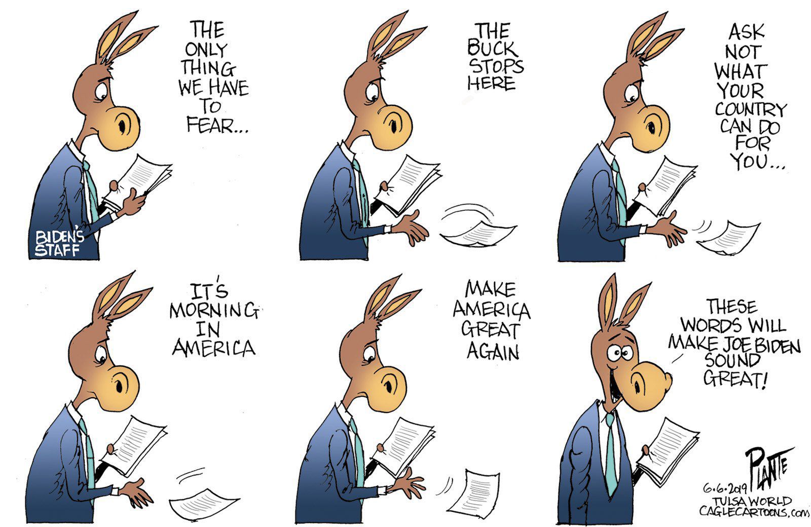 Bruce Plante Cartoon: Joe Biden's staff